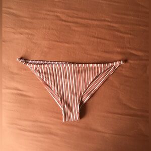 NWOT Billabong Striped Bikini Bottom - Terracotta and White